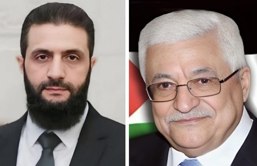 فلسطين – الرئيس يهنئ الرئيس السوري بالذكرى الأولى لعيد التحرير