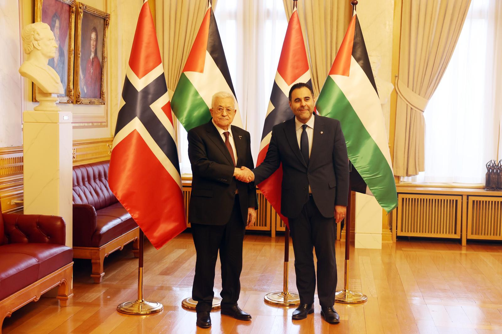 فلسطين – الرئيس يلتقي رئيس البرلمان النرويجي