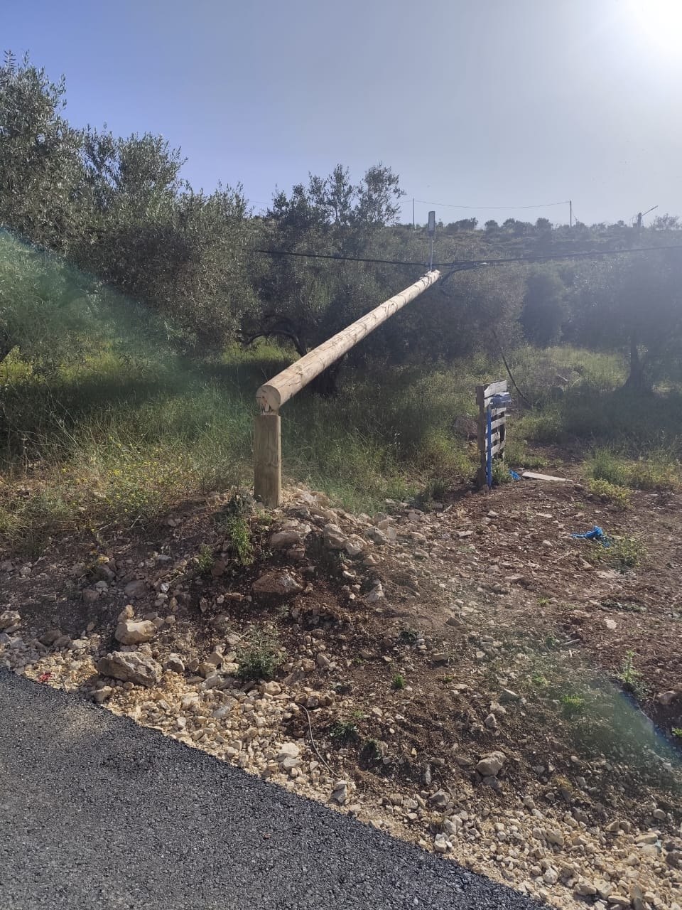 فلسطين – مستوطنون يقطعون أعمدة كهرباء جنوب نابلس فلسطين – مستوطنون يقطعون أعمدة كهرباء جنوب نابلس